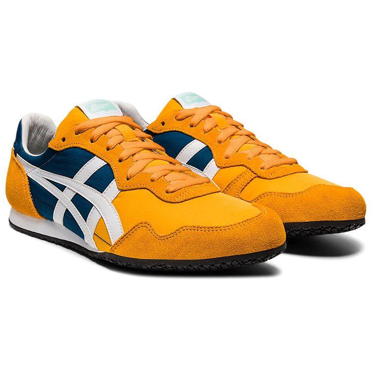 Onitsuka Tiger Unisex Yellow White Serrano Fabric Comfort Sports Anti Slip Wear Resistant Low Top Casual Shoes 1183B389-400