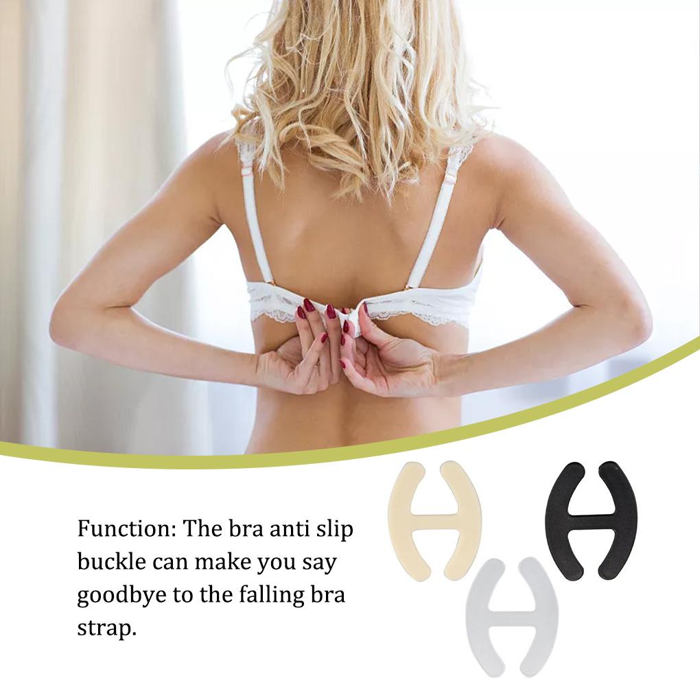3 Pieces Bra Strap Clips Webbing Underwear Converter Non-slip Buckle Slide Freely Cross Holders Intimates Accessories for Girls