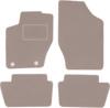 Beige Velor Mats For: Citroen C4 II Hatchback, Station Wagon (2010-2018)