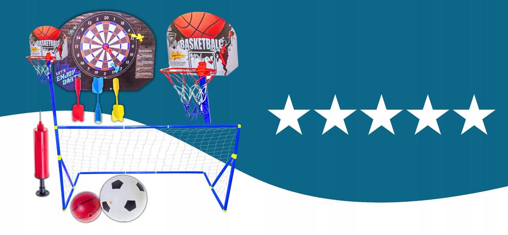 3in1 Basketball Set Goal Ball Darts Basket Backboard Kids