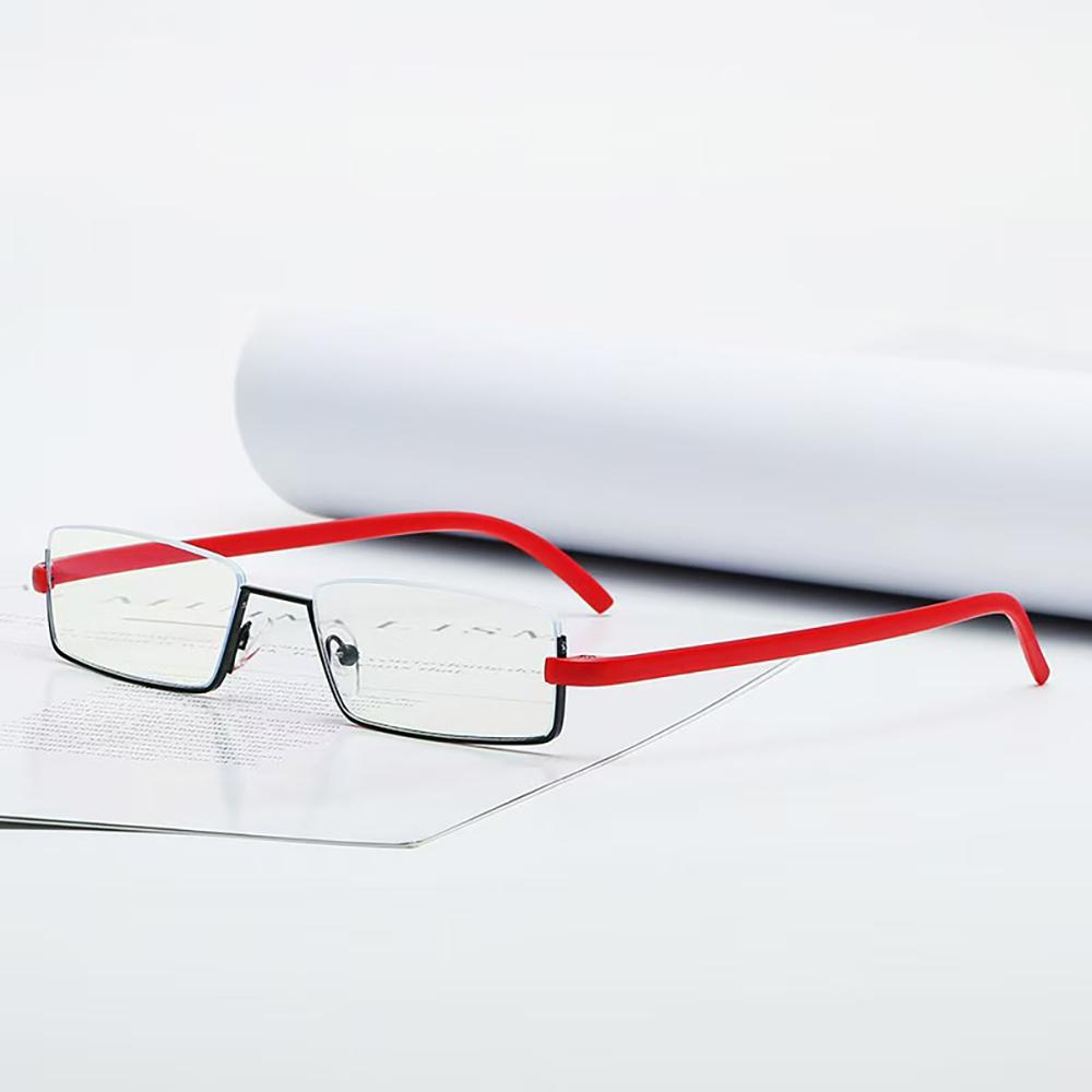 1pc Anti-Blue Light Reading Glasses Small Lightweight Half Frame Rectangle Clear Readers Computer Eyeglasses For Men Women