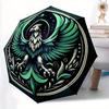 1pc Eagle Emblem Automatic Open/close Umbrella, 8-Rib Sturdy Structure, Portable Travel Umbrella, Parties, Everyday Use, Outdoor Accessory,