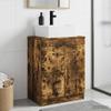 Bathroom Cabinet with Washbasin Smoked Oak