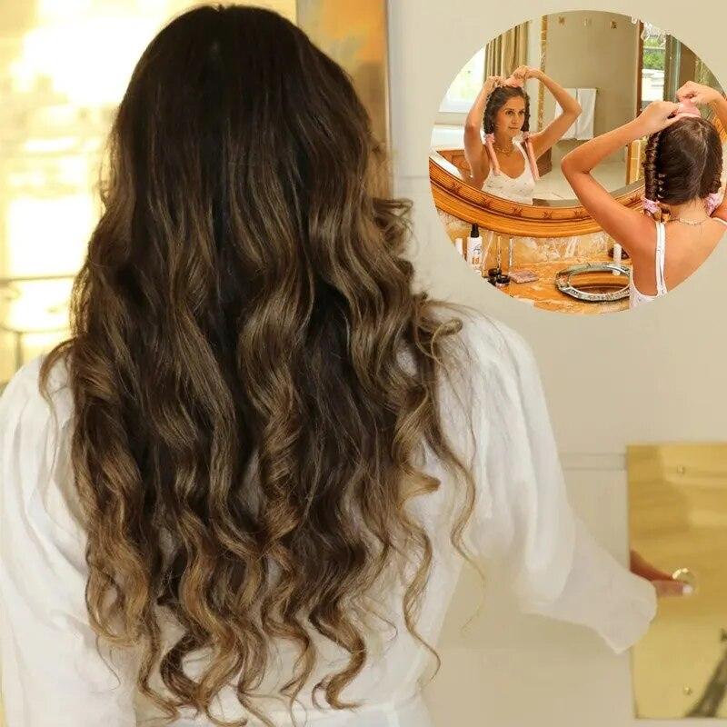 Žena natáčení vlasů bez vyhřívání Natáčky na vlasy Čelenka pro jemné lesklé vlasy Kadeřnické nástroje Příslušenství
