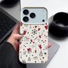 Full-Coverage Christmas Pattern iPhone Case for iPhone 17 16 15 14 Fro Max 13 Air - Festive Shockproof TPU Cover with PU Leather Texture