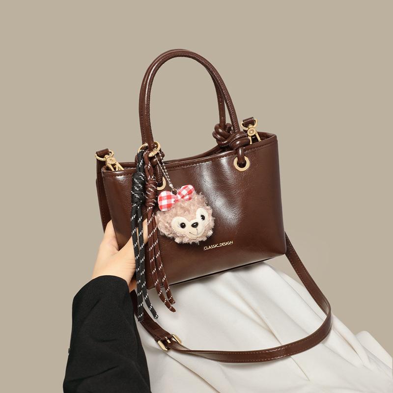 Bucket bag women s new women s bag autumn and winter shoulder messenger bag Maillard fashion retro handbag