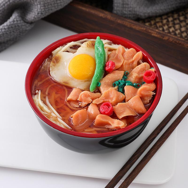Creative Udon Noodle Bowl Ramen Piggy Bank for Film and Photography Props