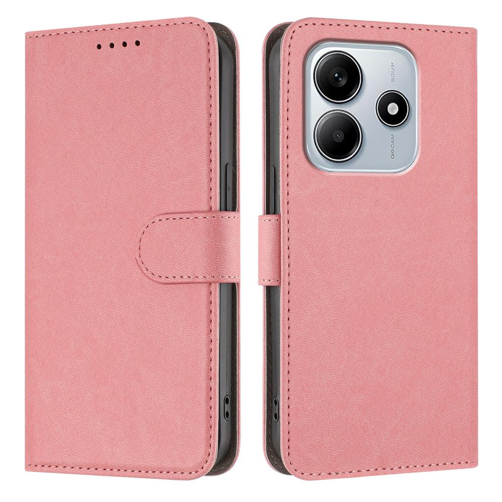 For Xiaomi Redmi Note 14 5G (China)/Xiaomi Poco M7 Pro 5G/Xiaomi Redmi Note 14 5G Leather Case Solid Color Phone Cover with Wallet
