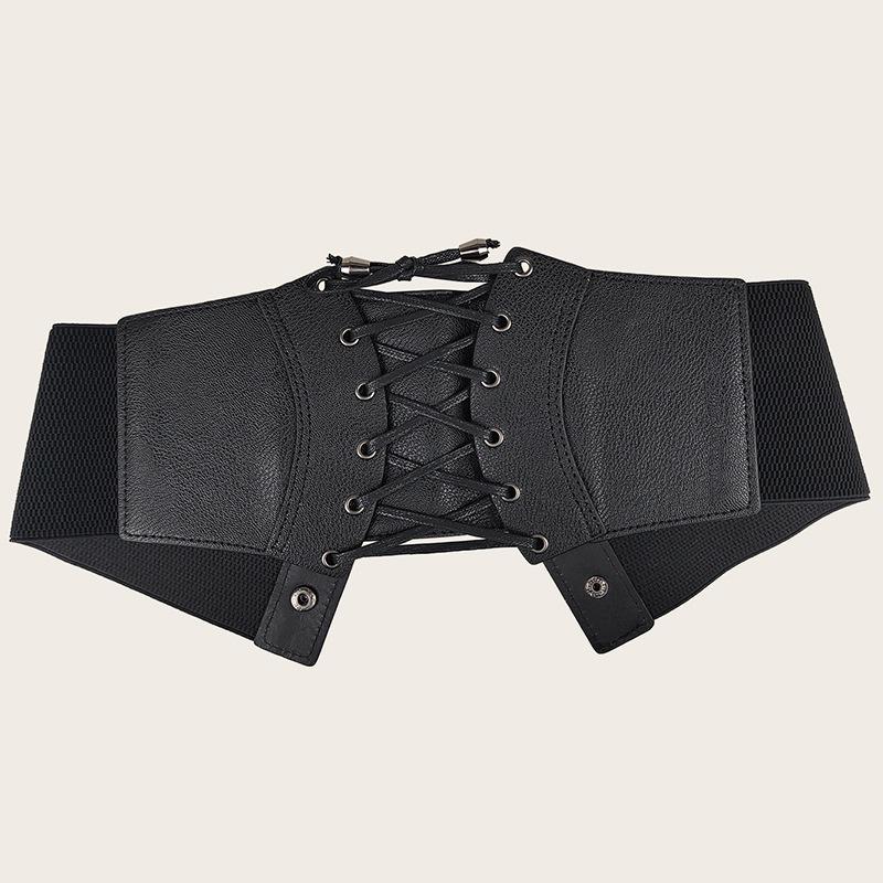 Ladies Wide Waistband Retro Korean Style Elastic Waist Belt Fashion Dress Decoration Waist Cincher Corset Accessories