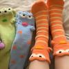 Clownfish Winter Thick Sleep Socks for Home Wear - Funny and Cute High-Chested Winter Stockings - Salmon Red-Braised Fish
