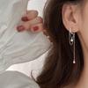 New Earrings for Women with A Sense of Luxury and Temperament, Featuring Tassels and Long Teardrop Shaped Chains, Fashionable and Luxurious