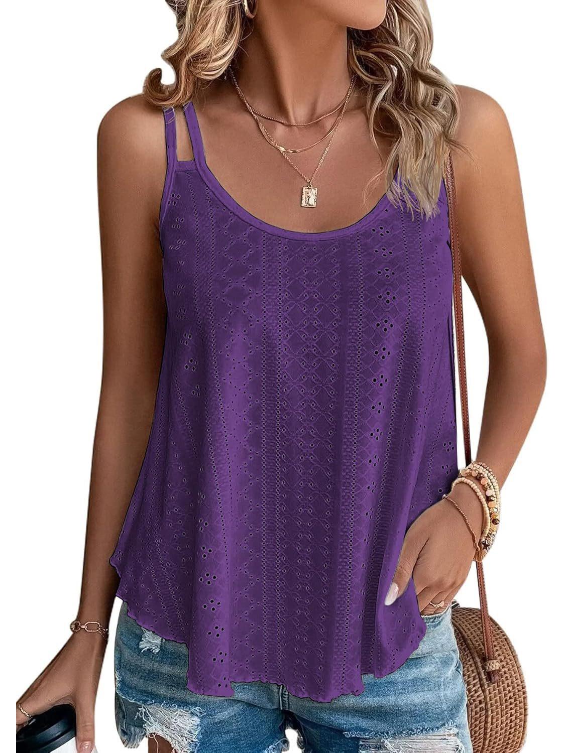 

Women s Spaghetti Strap Sleeveless Tank Top - Loose Fit for Summer Vacation 2025 XXXL
