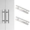 Lot of 2 Adhesive Aluminum Handles 150 Mm, Silver Finish