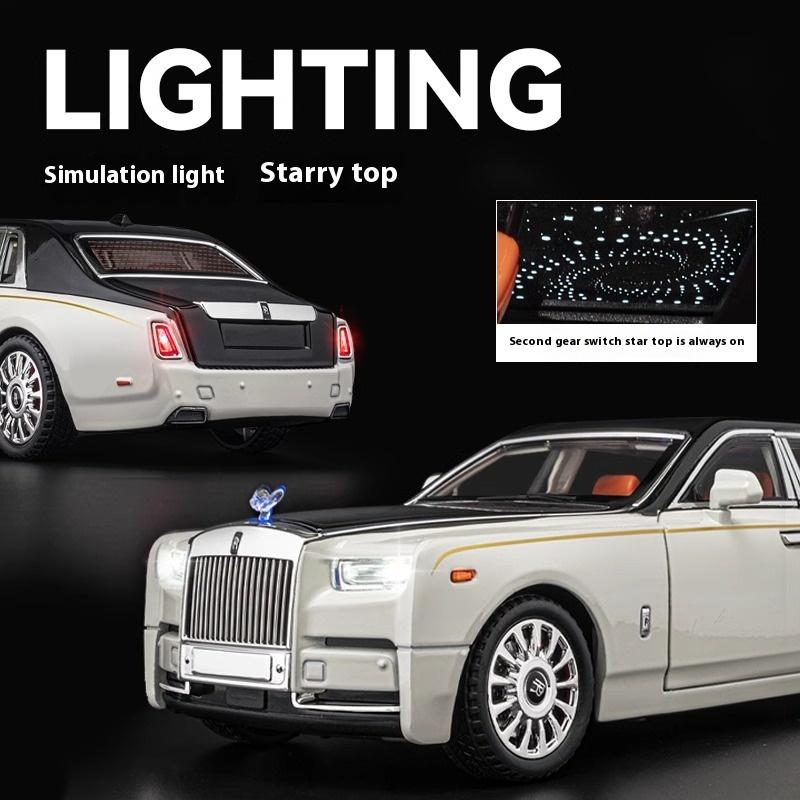 1:18 Rolls Royce Phantom Large Flagship Luxury Car Alloy Diecast Metal Model Vehicle Sound & Light Children's Toy Car Gifts Boys