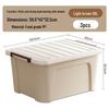CHAHUA 58L Plastic Clothes Quilt Storage Box with Wheels