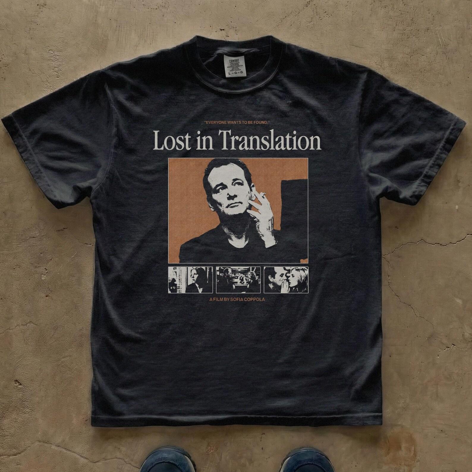 Lost in Translation T-Shirt | Bill Murray Portrait, Retro Film Strip Design M