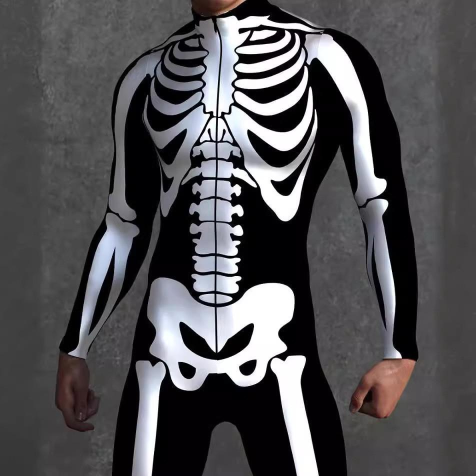 Halloween Adult 3d Digital Print Bodysuit For Cosplay And Costume Parties