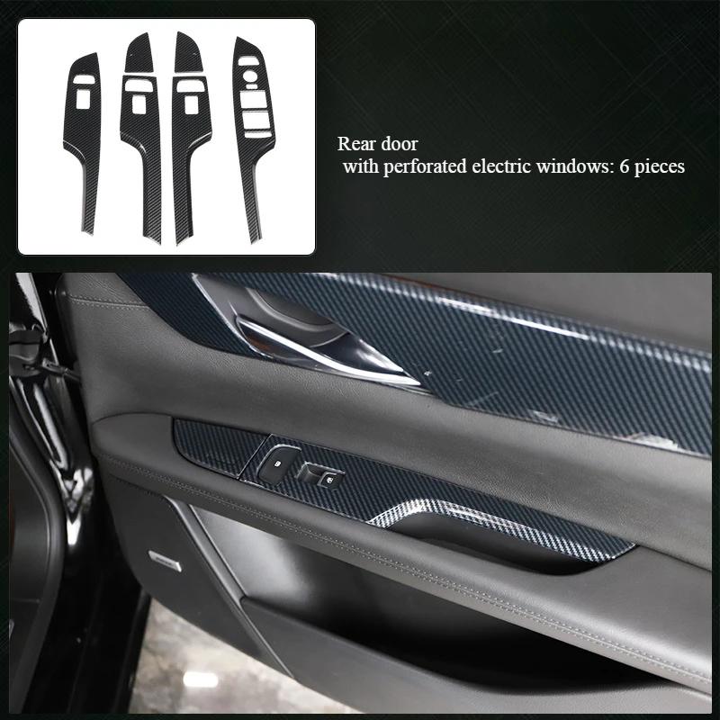 For Cadillac CT-6 2016-2020 Interior Carbon Fiber-Style Dashboard Trim Gear Steering Wheel Frame Panel European Auto Enthusiasts