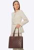 Wittchen Dames Shopper Tas van Eco-Leer Met Geëmboosseerd Handtekening Bruin Bruin Eco-Leer