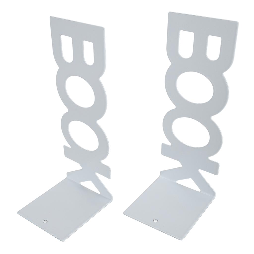 1 Pair Book End Decorative L Shaped Keep Upright Slip Resistant Book Stopper for School