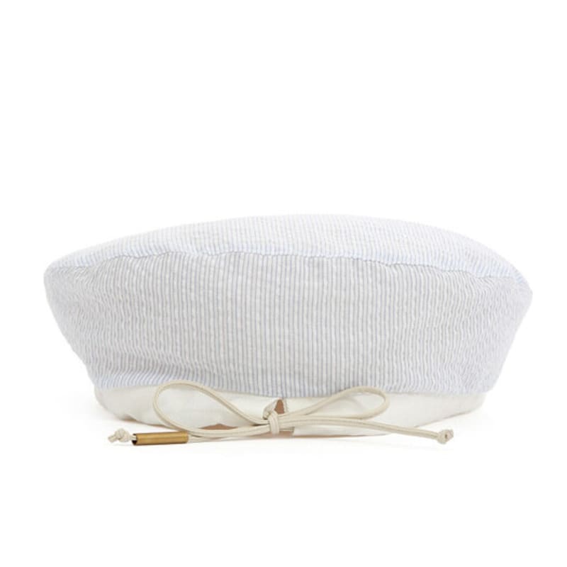 UNDERCONTROL STUDIO PLATE BERET / STRAP / LINE SEERSUCKER / sky