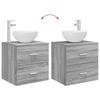 Bathroom Furniture Set 2 Pcs Grey Sonoma Particleboard