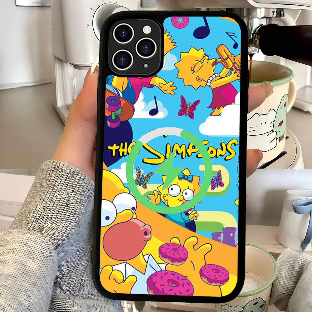 

Adult Animation Simpsons For Magsafe Magnetic Phone Case For IPhone 17 16 Pro Max 15 Plus 14 13 12 11 Cover iPhone 13