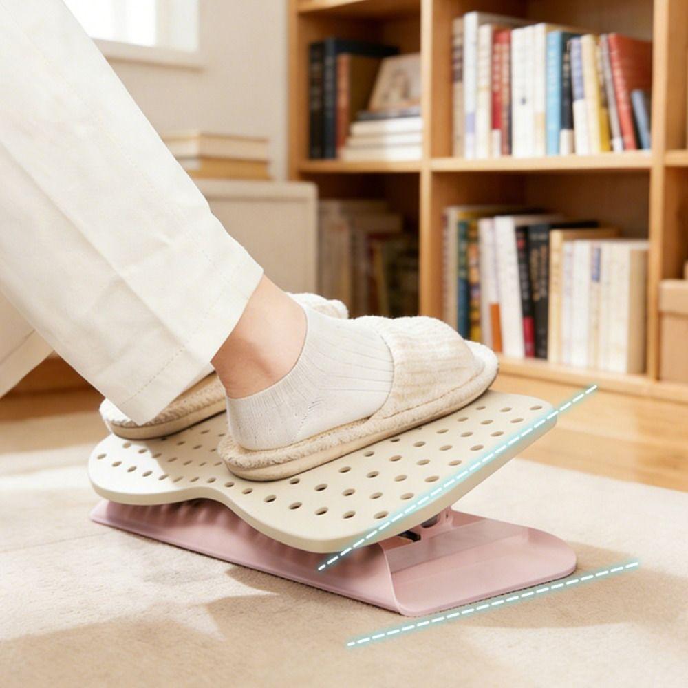 Stabile Ergonomische Fußstütze unter dem Schreibtisch Rutschfester Boden 6-stufig verstellbarer Fußhocker Atmungsaktiv Bequemer Fußhocker für Home Office