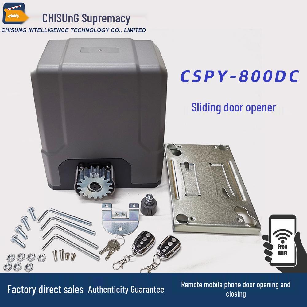 Solar-Powered Automatic Sliding Gate Opener with Remote Control No