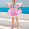 Inflatable Float Swim Rings PVC Thickened Pink Fish Tail Shape Pool Float Tube Ring for 3 to 8 Years Old