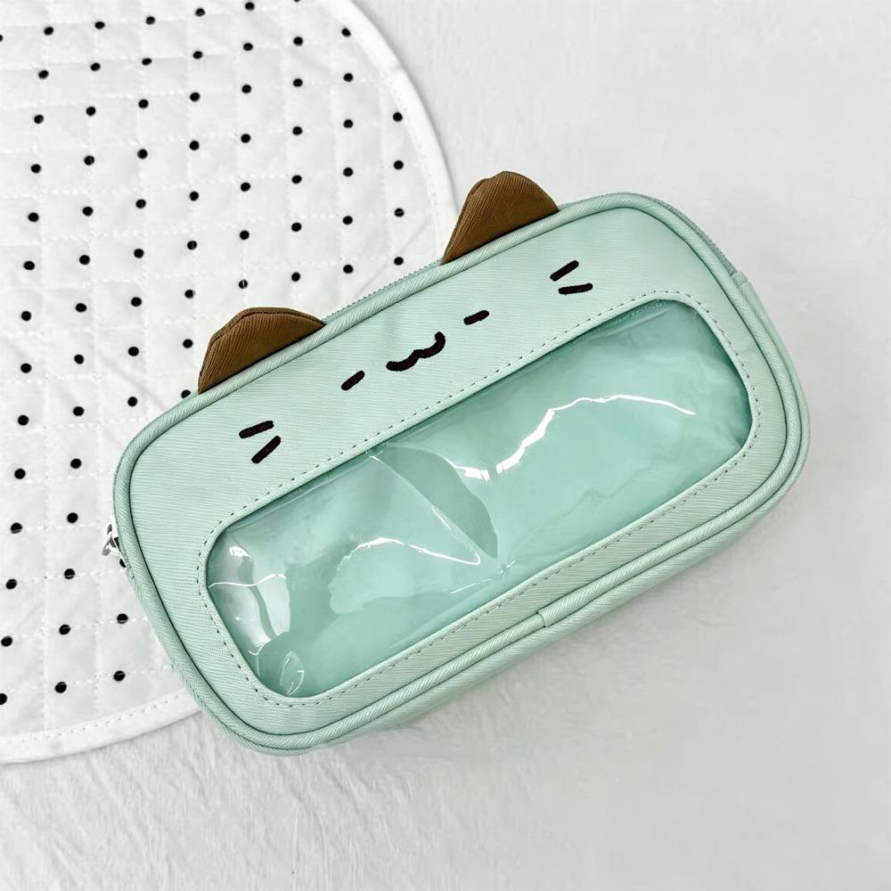 

With Ita Display Window Pencil Case Double Layers Stationery Bag Pencil Pouch Students м ята зелений колір