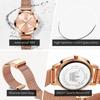 OLEVS 5189 Milanese Mesh Women's Quartz Watch with Love Diamonds
