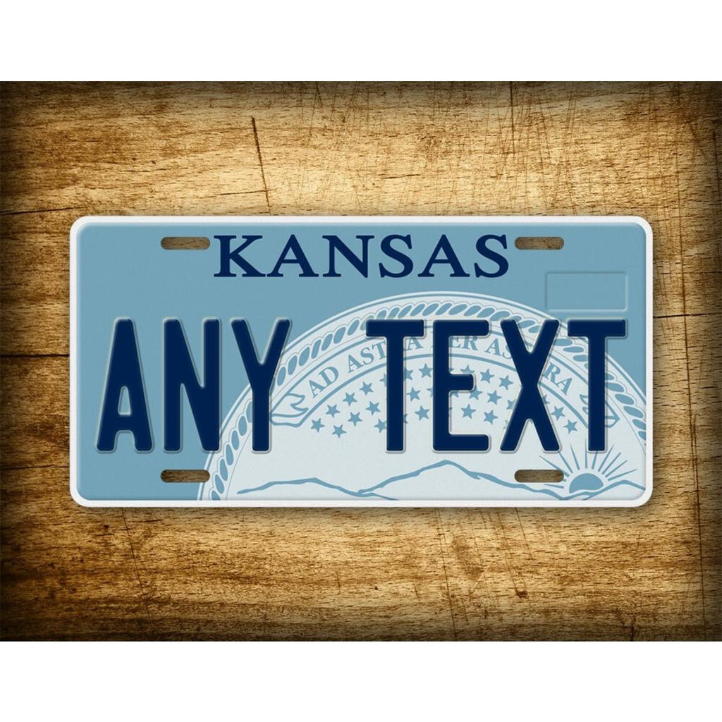 Personalized Kansas Tin Sign Home Wall Decor Metal Plate Art