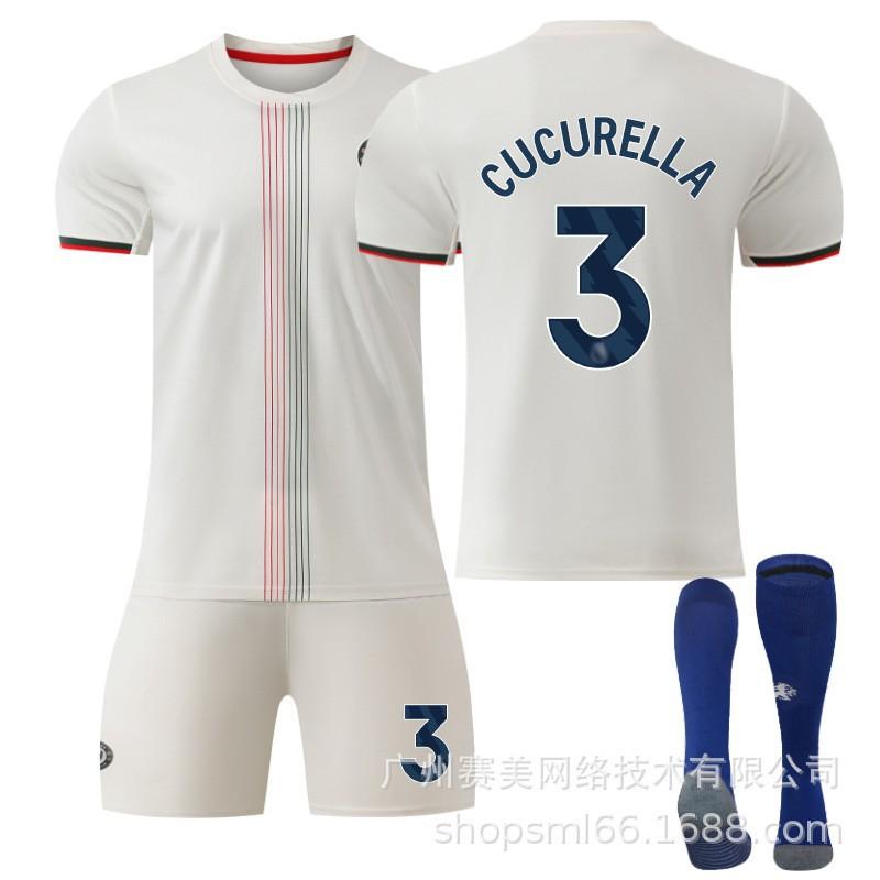 26 Football Uniform No. 10 Palmer Jersey 8 Enzo 24 Chelsea Away Suit Men's 20