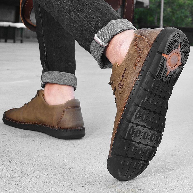 Men’s Moccasins Green Driving Shoes Wide Blue Flats Casual Shoes Plus Size Outdoor Summer Handmade Shoes