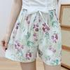 1PC Home Pajamas Lounge Bottom Women Sleep Shorts Cotton 2025 Casual Shorts NEW Floral Printing Plus Size Beach Hot Pants Loose