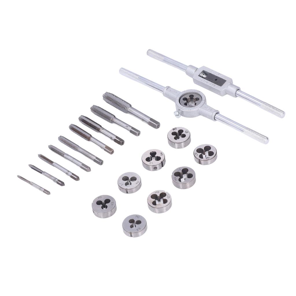 20Pcs Tap Die Set Tool Steel Car Repair Die Taps for Model Processing DIY Cast Iron Aluminum