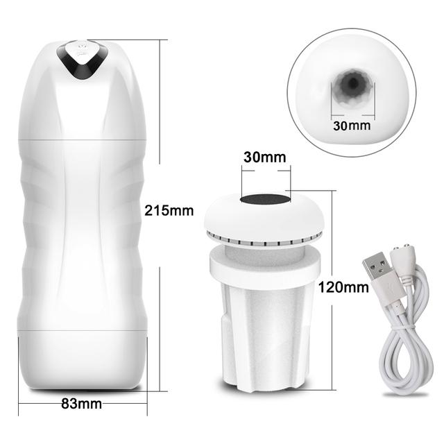New Automatic Sucking Male Masturbator 5 Suction Power 10 Vibrating Blowjob Deep Throat Masturbation Device Sex Toy Adult Products Men's