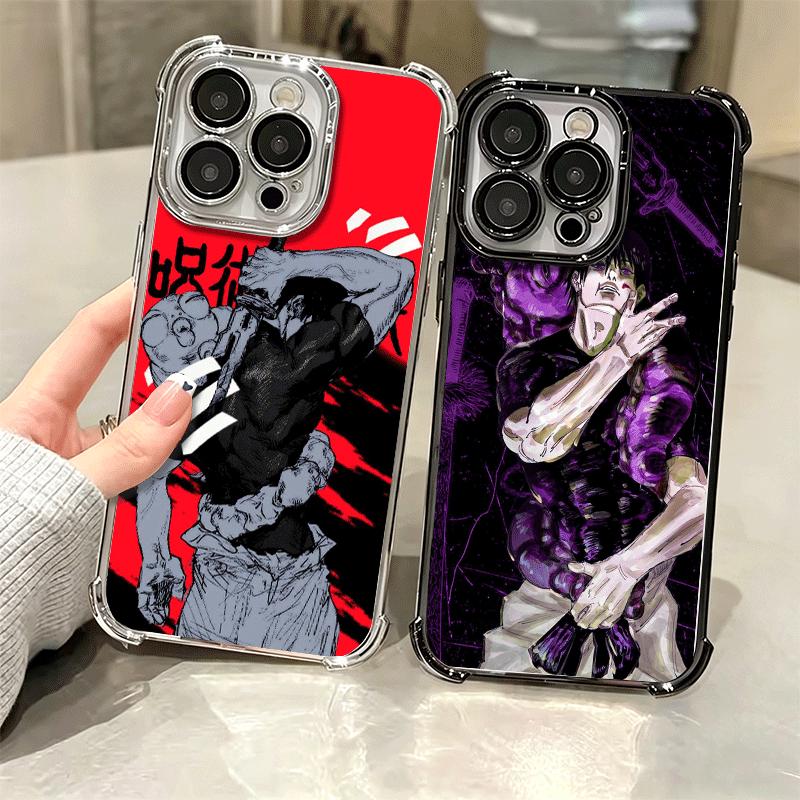Anime Fushiguro Toji JUJUSU Soft Phone Case For iPhone 15 16 17 Air 14 Pro Max 16E Plus 13 12 Mini Plating Anti-Fall Fundas