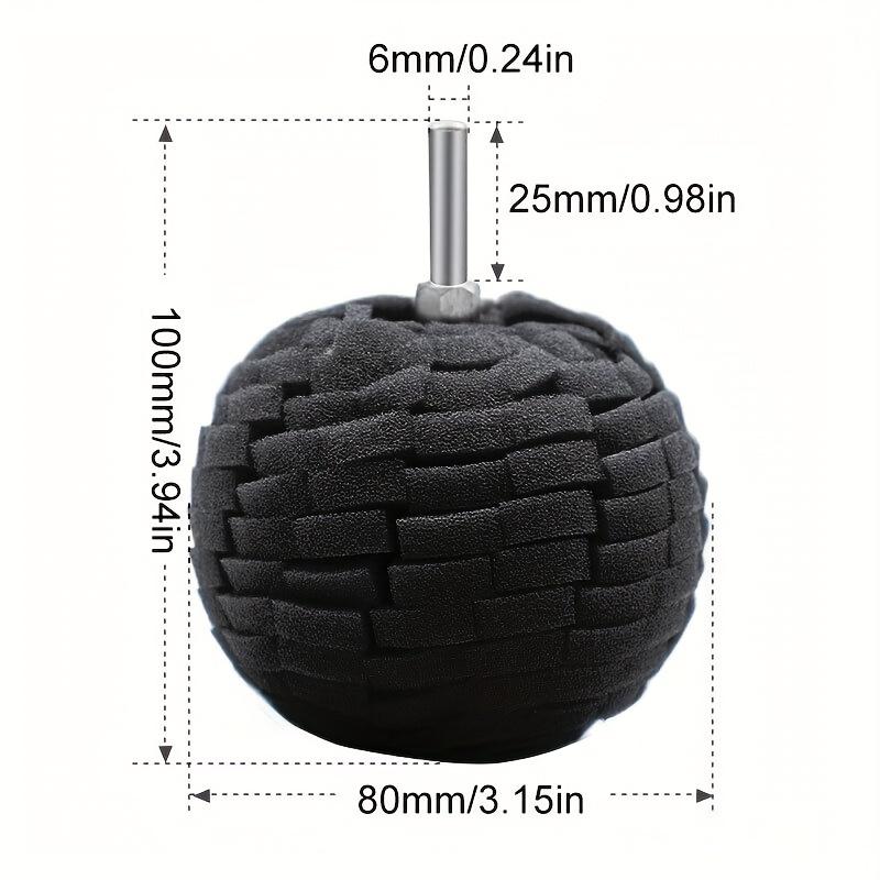 5PCS Sponge Polishing Pads Cone Ball Shape Car Detailing Buffing Wheel Drill Polisher Foam Pad Set