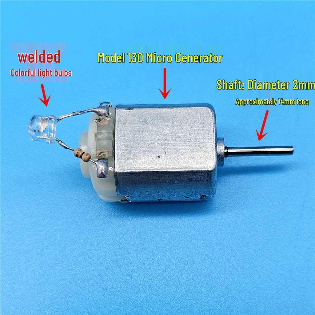 Seven-Color Luminous Wind Power Generation Motor for DIY Science Projects