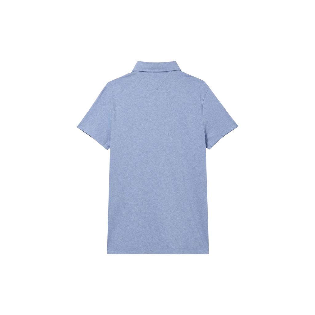 Tommy Hilfiger Golf Outfit American Vintage Solid Color Simple Comfortable Slim Fit Short Sleeve Polo Shirt Men tops Light-Blue 78JA919-420
