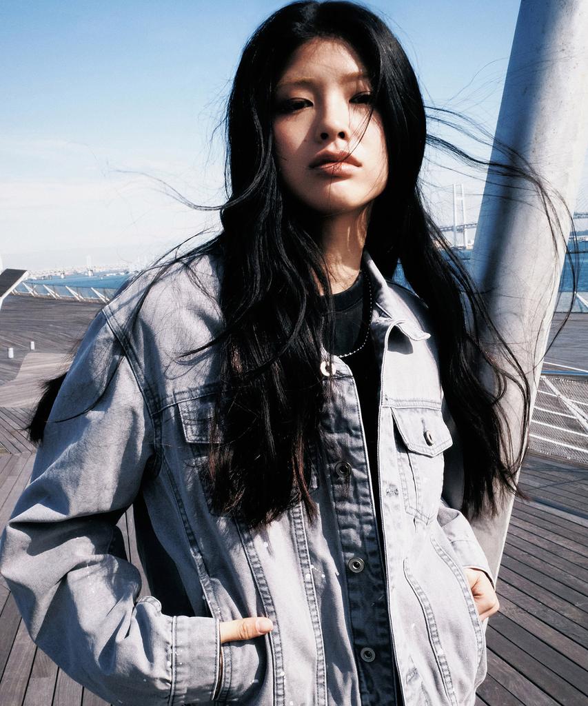 NOMANUAL Painted Trucker Jacket - Washed Gray