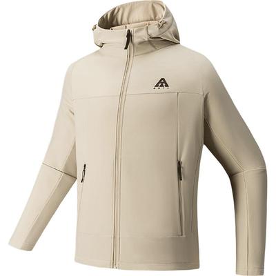 Earth Shell 3.0 Solid Color Sports Casual Simple Zipper Hooded Versatile Fleece Warm Jacket Men Jacket 952536609-3