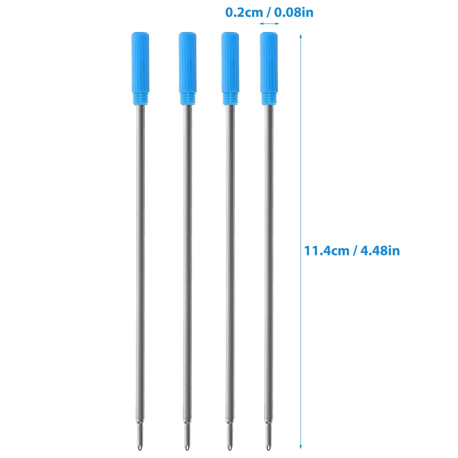 

20Pcs Pen Refills Black Ballpoint Replaceable Gel Ink Insert for Students Notebooks Greeting Cards Scratch-Free Writing синій