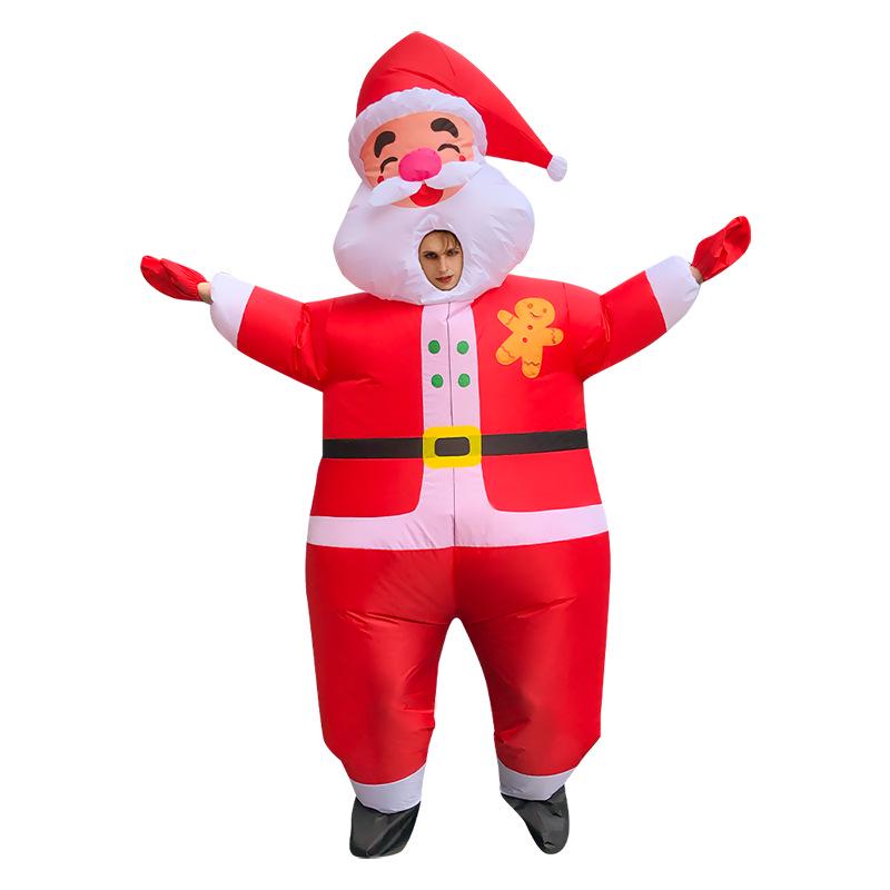 Inflatable Christmas Tree & Snowman Santa Claus Costume for Holiday Cosplay