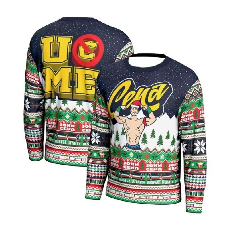 

Мужская праздничная рождественская 3D толстовка с капюшоном осень-зима спортивная одежда толстовка с капюшоном молодежная толстовка для любителей борьбы унисекс S