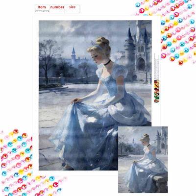 Cinderella Diamond Painted Mosaic Art Painting Kit Handmade DIY Gift Home Decor