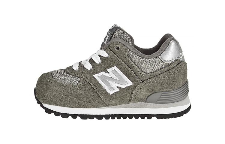 

New Balance Амортизирующие Устойчивые к истиранию Дышащие Низкие Детские Кроссовки Серые для Младенцев и Малышей KL574GSI 20