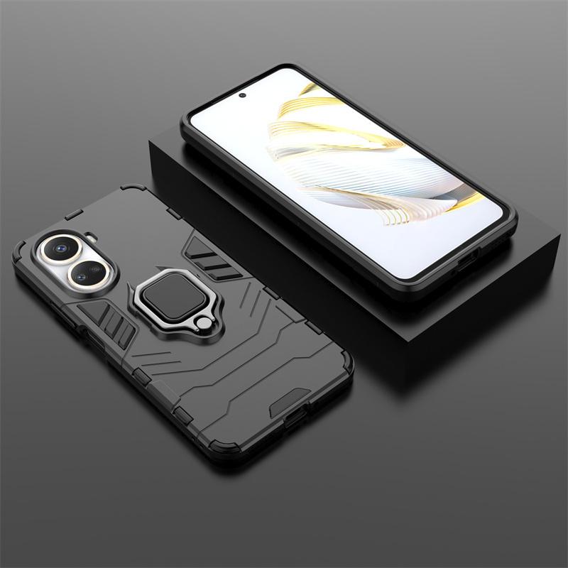 Für Huawei nova 10 SE Hülle Magnetischer Auto-Ring Stoßfeste Panzer-Handyhüllen für Huawei nova 10SE nova10 SE Ständerhalter Rückseite